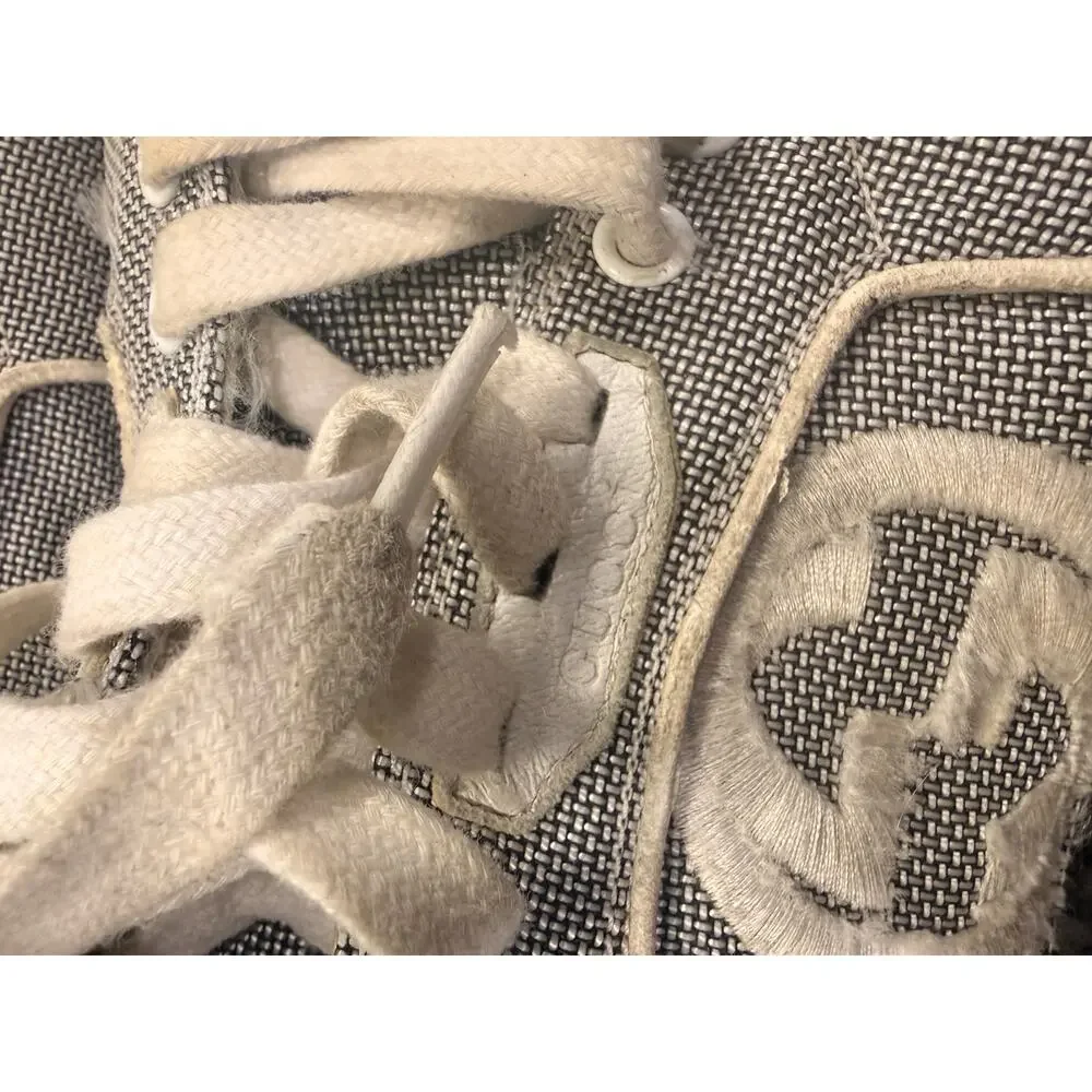 Gucci Bailing Fabric & Nappa Moorea Interlocking G High-Top Sneakers 12 - Picture 11 of 12